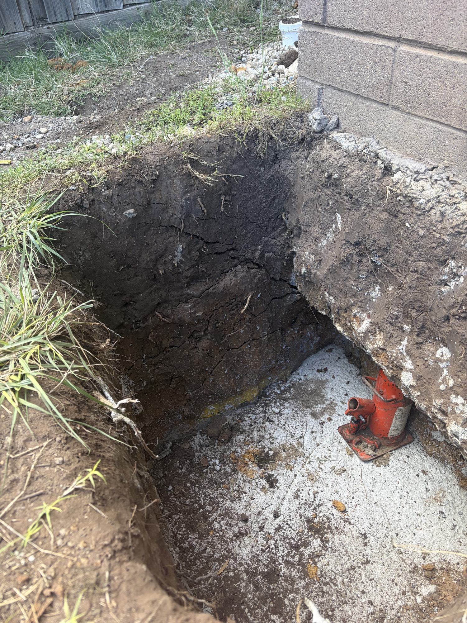 Excavation for underpinning
